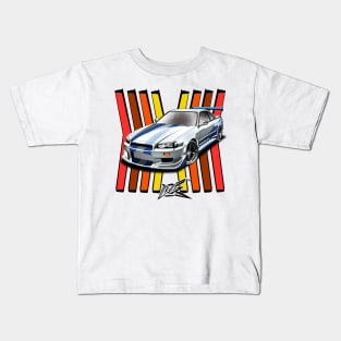 skyline gtr r34 2fast 2furious Kids T-Shirt